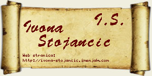 Ivona Stojančić vizit kartica
